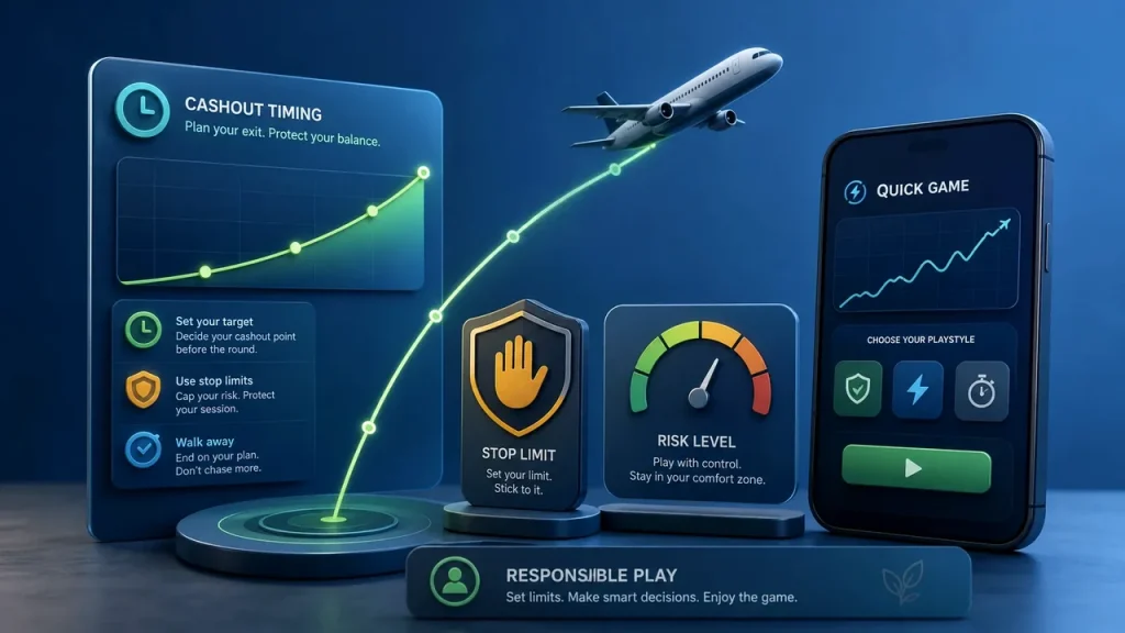 1xbet Aviator India crash-style timing risk visual