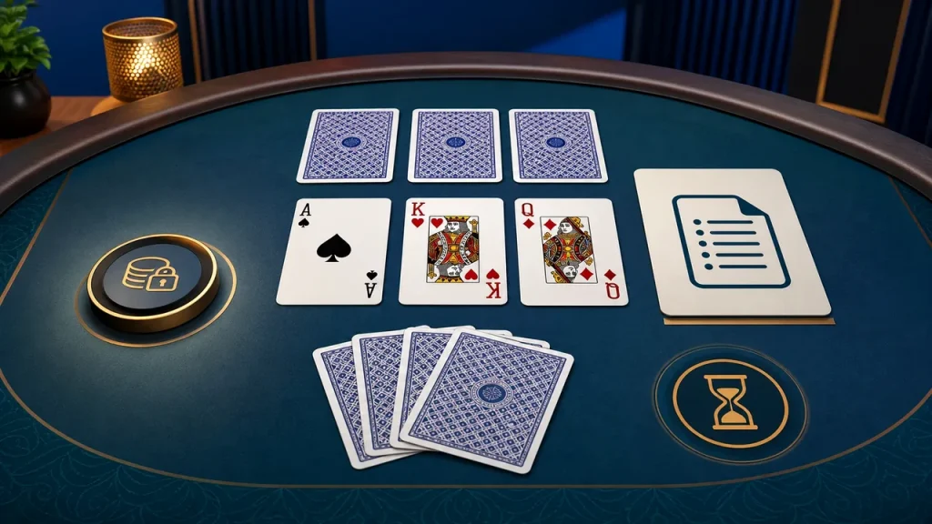 1xbet Teen Patti India table rules visual