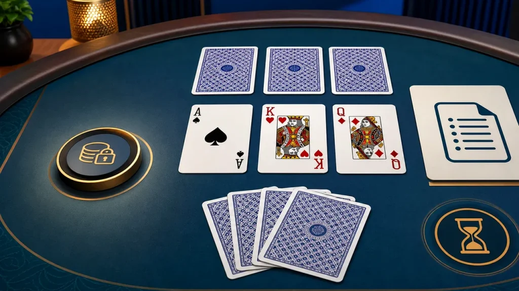1xbet Teen Patti India table overview visual